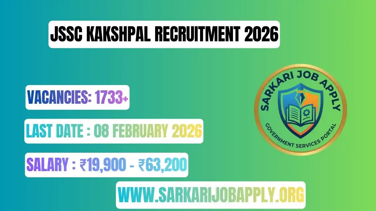 JSSC Kakshpal Recruitment 2026: Apply Online