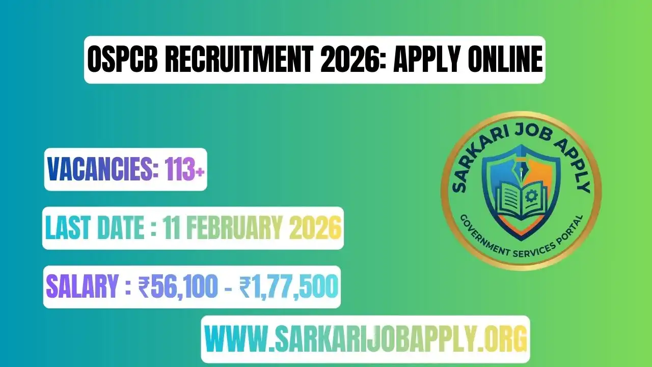 OSPCB Recruitment 2026: Apply Online
