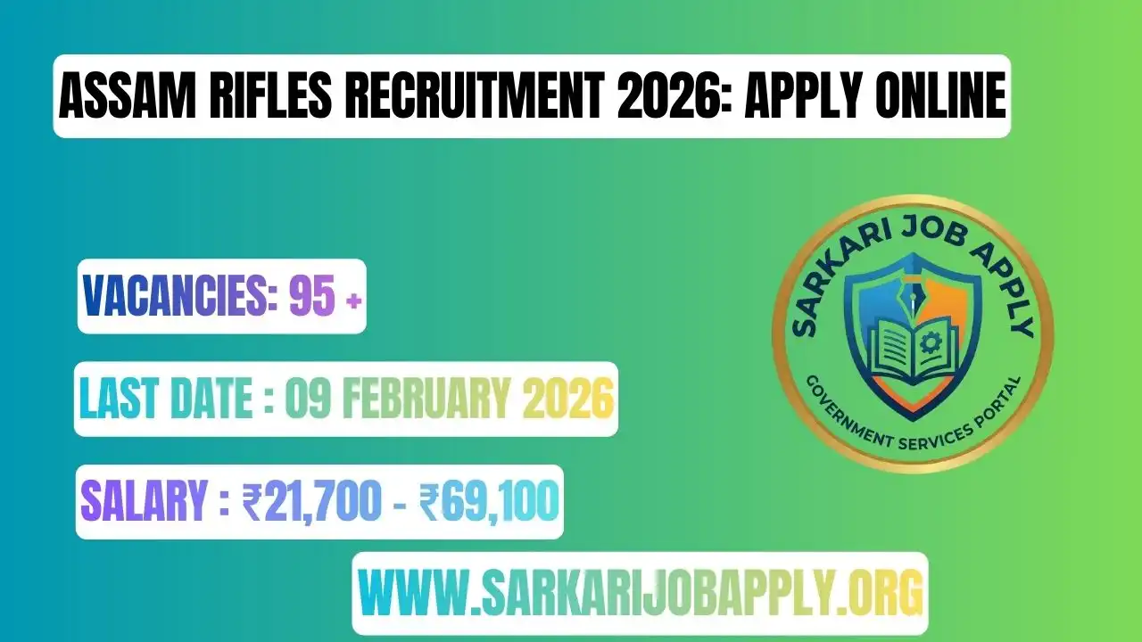 Assam Rifles Recruitment 2026: Apply Online